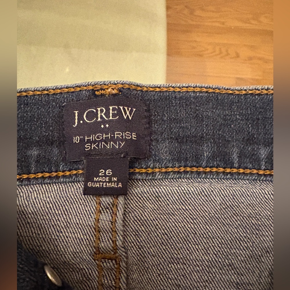 J. Crew High Rise Button-Fly Blue Jeans - Picture 2 of 6